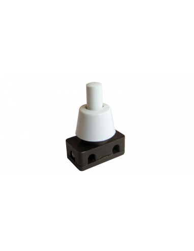 TIBELEC 545210 Interrupteur poussoir noir et blanc à encastrer - L.21 x H.8 mm