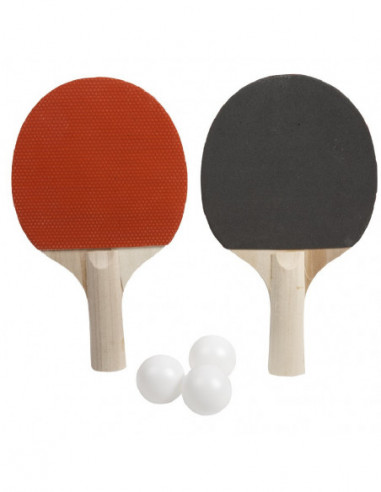 DIFFUSION 375441 Set de ping pong rouge et gris - 25 x 15 cm