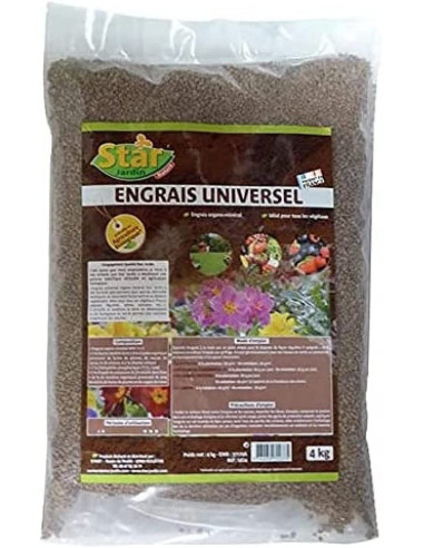 STAR JARDIN UO4 Engrais organique universel - NPK 7-7-7, 4 kg