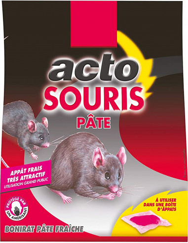 ACTO SOU11 Souris pâte appât sachet - 50 g
