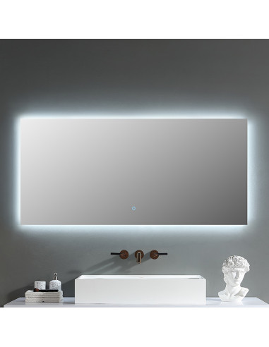 T&W TW-ML60A Miroir rectangulaire LED - 120 x 70 cm