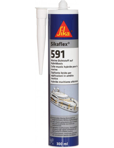 SIKA 546454 SIKAFLEX® 591 Colle mastic multi-usages hybride pour la marine blanc - 300 ml