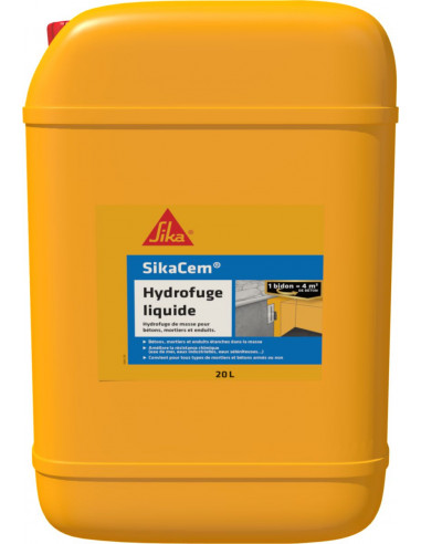 SIKA 546962 SIKACEM® Hydrofuge de masse liquide pour béton et mortier - 20L