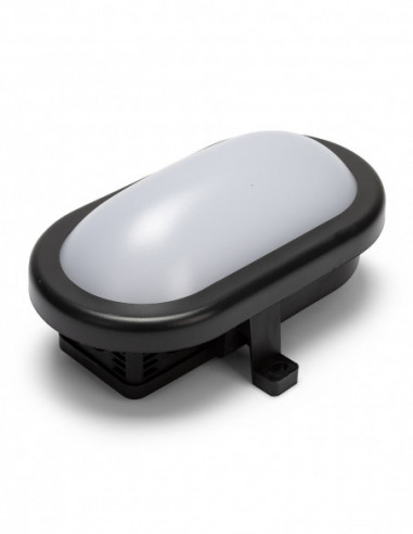 VELAMP TARTARUGA-N Hublot ovale à LED intégrés noir - 5,5W, IP54