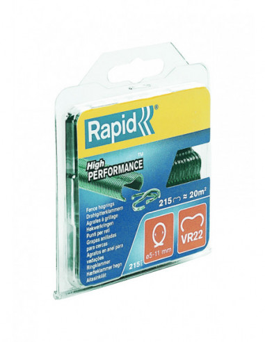 RAPID 40108802 Agrafes à grillage VR22 plastifiées vert de Rapid