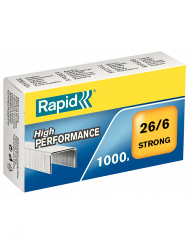 RAPID 24861400 Agrafes Rapid Strong 26/6. Boîte de 1000