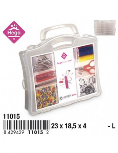 HOGAR 11015 Malette Boîte plastique ANETO MULTIHOBBY avec compartiments 23 cm