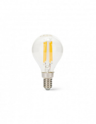 VELAMP LB406C-40K Ampoule à filament LED sphère P45 - 6W / 806lm, culot E14, 4000K