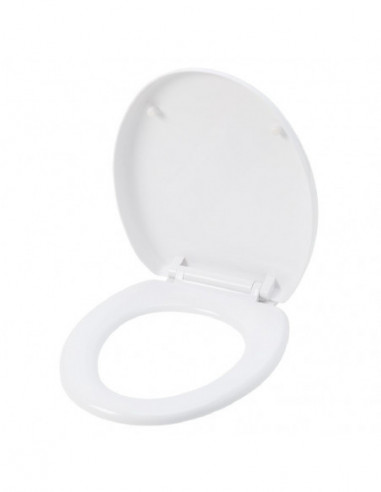 DIFFUSION 568683 Abattant WC blanc avec frein de chute - 44 x 37 x 4 cm