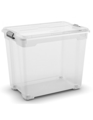 KIS Boîte de rangement plastique MOOVER BOX XXL Transparent - 38 x 58 x 49 cm 80 L