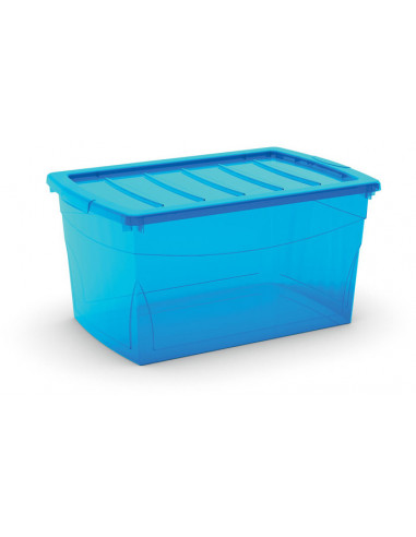 KIS Boîte de rangement plastique OMNI BOX L Bleu - 39 x 58,5 x 30 cm 50 L