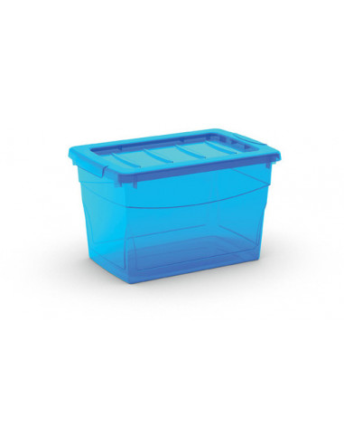 KIS Boîte de rangement plastique OMNI BOX S Bleu - 25,5 x 38,5 x 23,5 cm 16 L