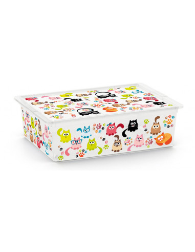 KIS Boîte de rangement plastique C BOX Style L animaux - 38,5 x 55 x 16,5 cm 27 L