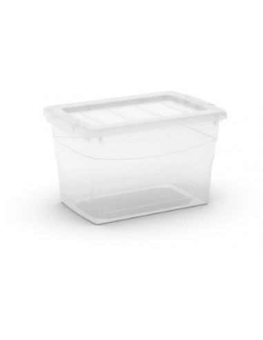 KIS Boîte de rangement plastique OMNIBOX S Transparent - 25,5 x 38,5 x 23,5 cm 16 L