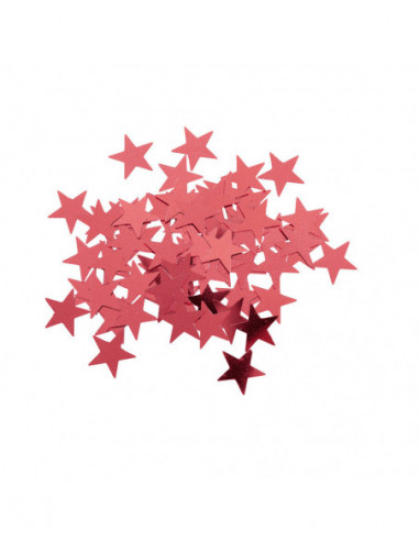 DIFFUSION 556575 Confettis forme Étoile Rouge (x160) - Ø3 x H.8 cm