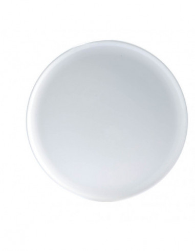 DIFFUSION 549608 Assiette plate ronde OSLO blanche - Ø27 x H.2,2 cm