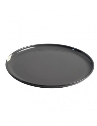 DIFFUSION 549610 Assiette ronde plate OSLO grise - Ø27 x H.2,2 cm