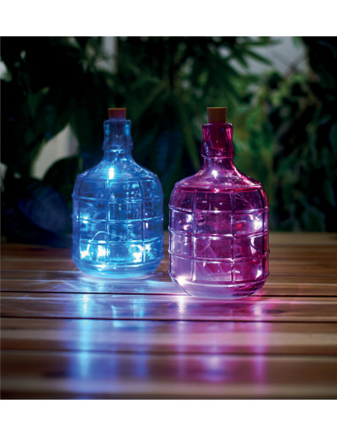 DIFFUSION 385741 Bouteille led verre - 11,5 x 11,5
