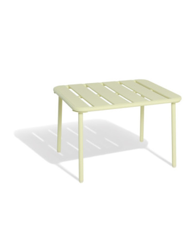 DIFFUSION 601713 Table basse de jardin FUN en métal jaune - 60 x 50 x 40 cm