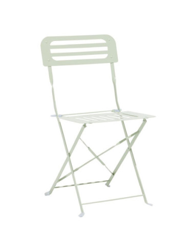 DIFFUSION 601715 Chaise de jardin RIO pliante en métal vert - 41 x 45 x 82 cm