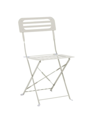 DIFFUSION 601717 Chaise de jardin RIO pliante en métal taupe - 41 x 45 x 82 cm