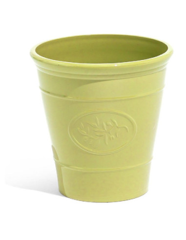 DIFFUSION 601724 Cache pot design provence plastique vert - Ø40 x H.40 cm