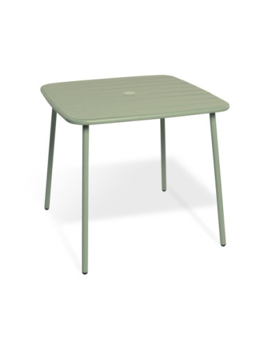 DIFFUSION 601760 Table de jardin FUN en métal vert - 80 x 80 x 72 cm