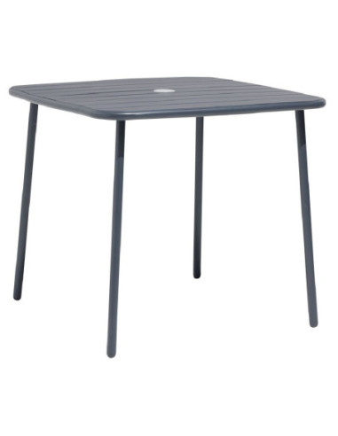 DIFFUSION 601761 Table de jardin FUN en métal gris - 80 x 80 x 72 cm