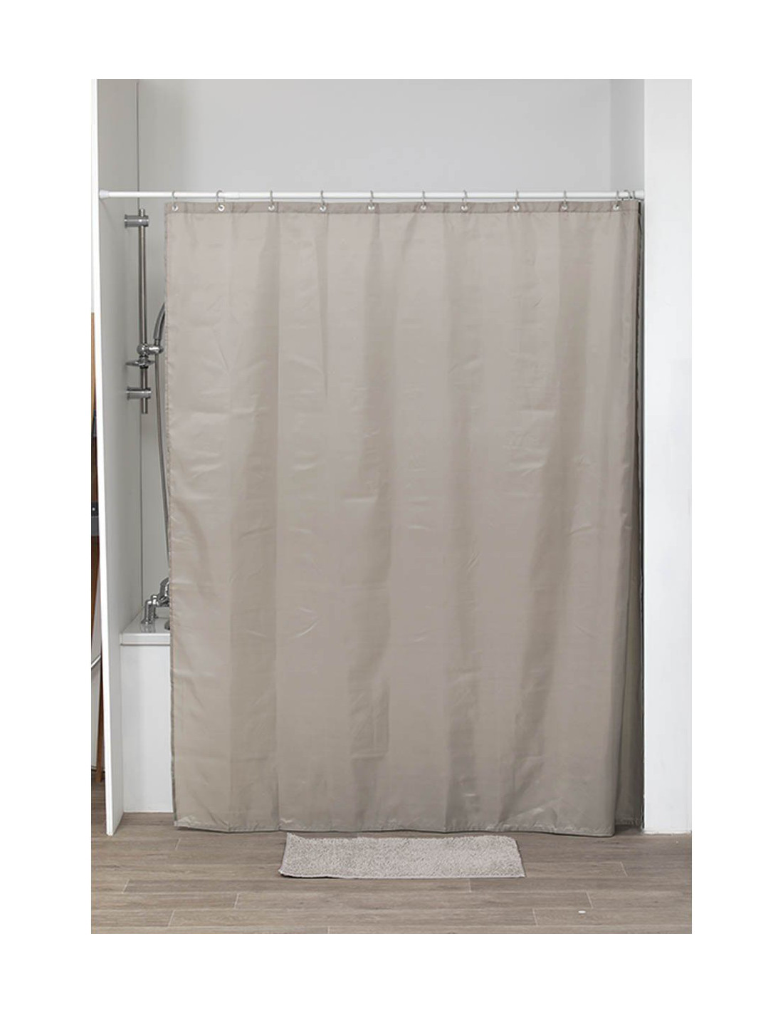 Anneau de crochet de rideau de douche, crochet de douche coulissant à  double rouleau en métal antirouille pour rideaux de barre de douche de  salle de