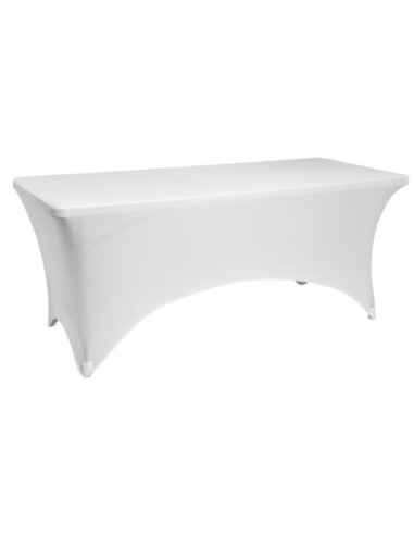 DIFFUSION 603550 Housse de table déperlante blanc - 180 x 74 x 76 cm