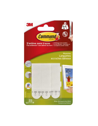 3M Accroches tableaux blanc (x3)