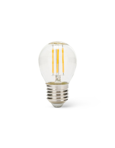 VELAMP LB4047C-40K Ampoule à filament LED, sphère P45, 4W / 470lm, culot E27, 4000K