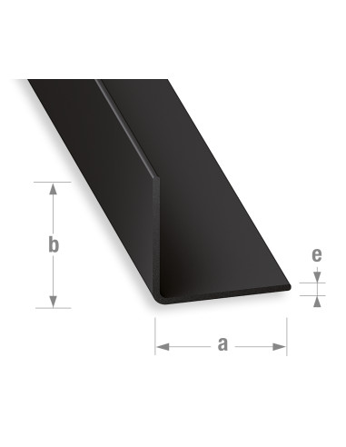 CQFD 2002.70550 Cornière égale en PVC noir - 20 mm x L.1 m