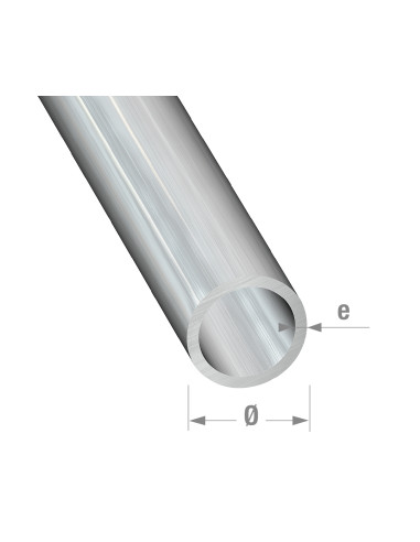 CQFD 2005.5202 Tube rond en aluminium brut - Ø8 mm x L.1 m