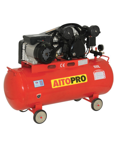 AITOPRO V-0.17/8 Compresseur rouge - 100L 2HP 1,5W