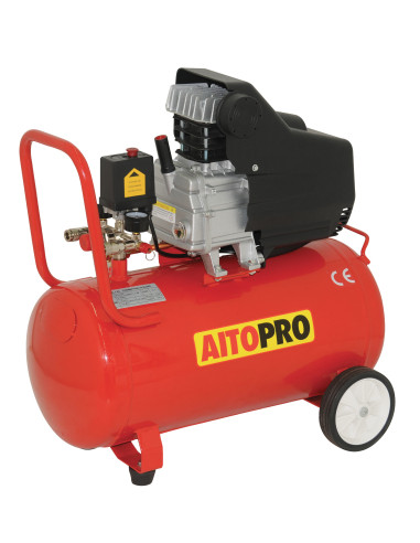 AITOPRO ZB-0.14/8 Compresseur rouge - 50L, 2HP