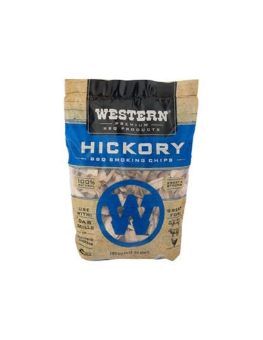 WESTERN PREMIUM BBQ 78075 Grill Smoking Chips, Hickory, 180-Cu. In.