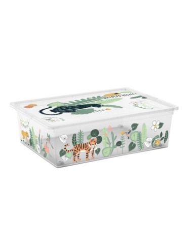 KIS Boîte de rangement en plastique C box style L tropical - 27 L, 55 x 38,5 x H.16,5 cm