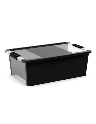 KIS Boîte de rangement en plastique Bi box M noir - 26 L, 55 x 35 x H.19 cm