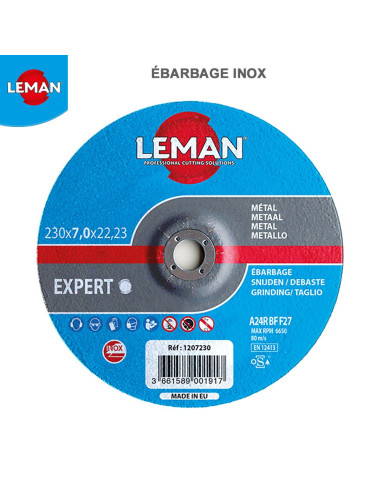 LEMAN 115.16.25 Disques à tronçonner inox - Ø115 x 1,6 mm