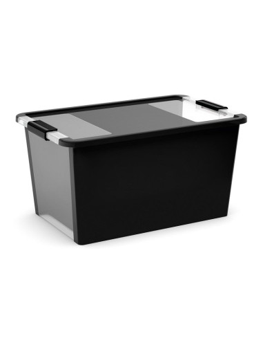 KIS Boîte de rangement en plastique Bi box L noir - 40 L, 55 x 35 x H.28 cm