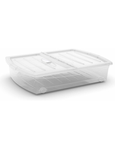 KIS Boîte de rangement en plastique Spinning box XL transparent - 56 L, 77 x 58,5 x H.17,5 cm