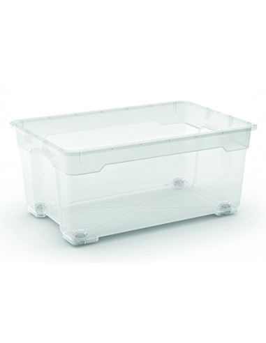 KIS Boîte de rangement en plastique R box L transparent sans couvercle - 45 L, 56,5 x 38 x H.26 cm