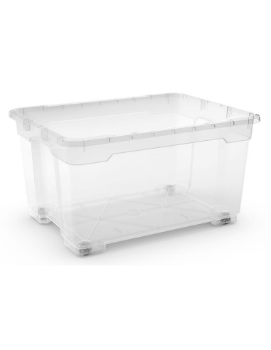 KIS Boîte de rangement en plastique R box oversize transparent sans couvercle - 140 L, 77,5 x 58 x H.41cm