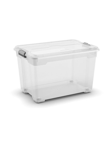 KIS Boîte de rangement en plastique MOOVER XL transparent - 60 L, 58 x 38 x H.37 cm