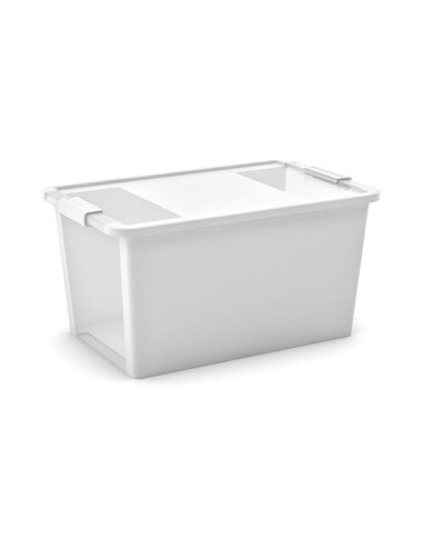 KIS Boîte de rangement en plastique Bi box L blanc - 40 L, 58 x 35,2 x H.28 cm