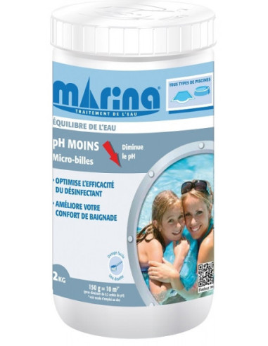 MARINA S500810M2 Équilibre de l'eau pH micro bille 2kg