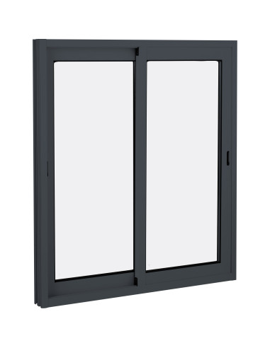 ALU Fenêtre coulissante aluminium L.1800 x H.1150 mm gris anthracite