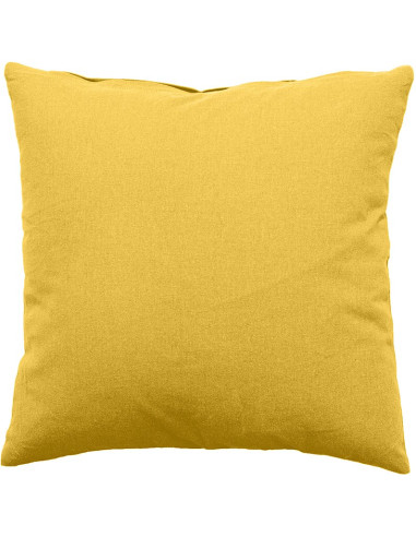 DECOSTARS Coussin déhoussable coton jaune - 40 x 40 cm