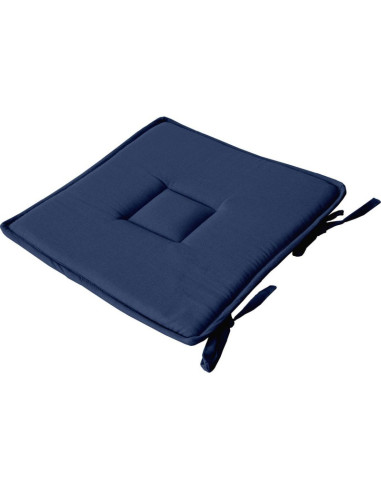 DECOSTARS Galette de chaise plate bleu marine - 40 x 40 cm